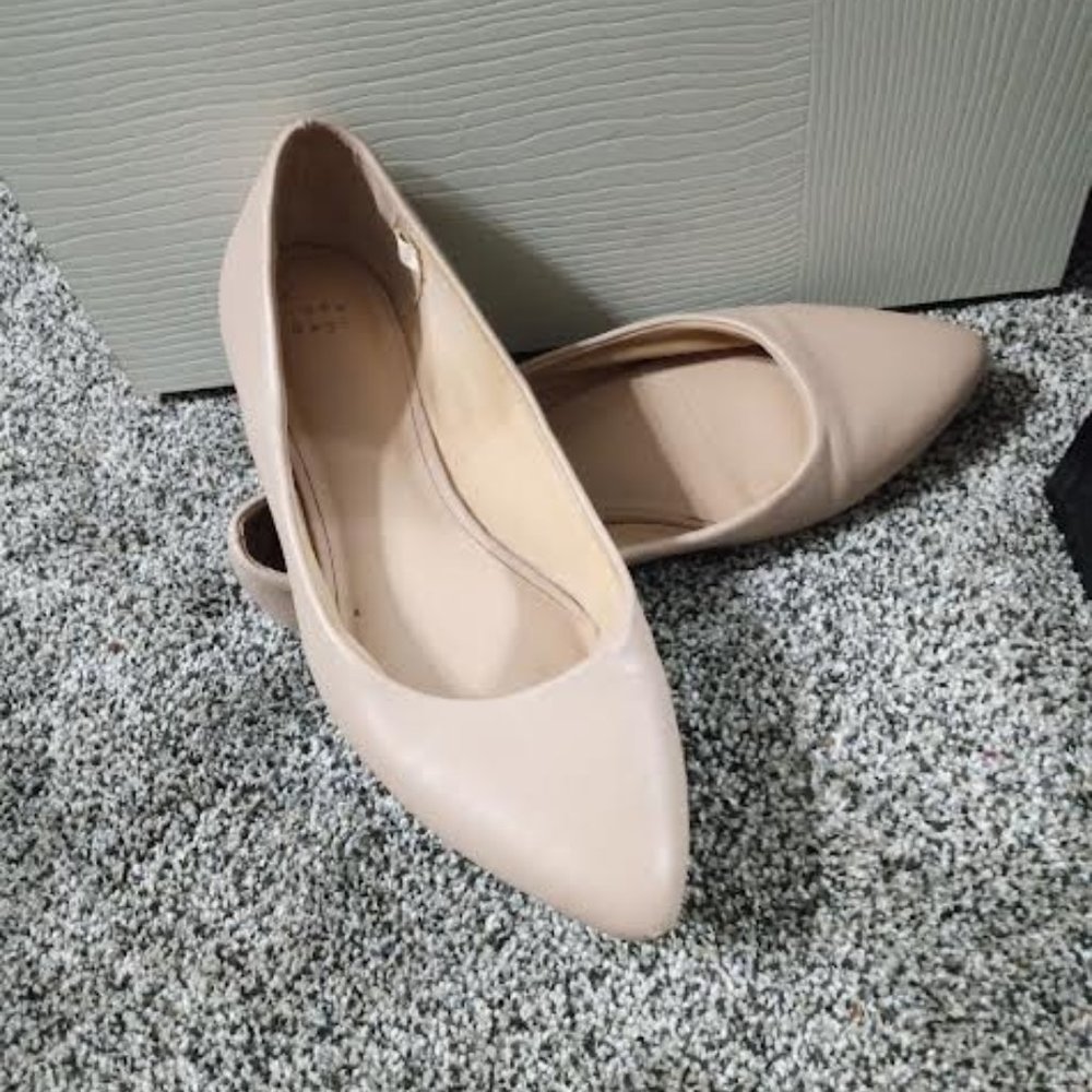 Nude Pointed Toe Flats